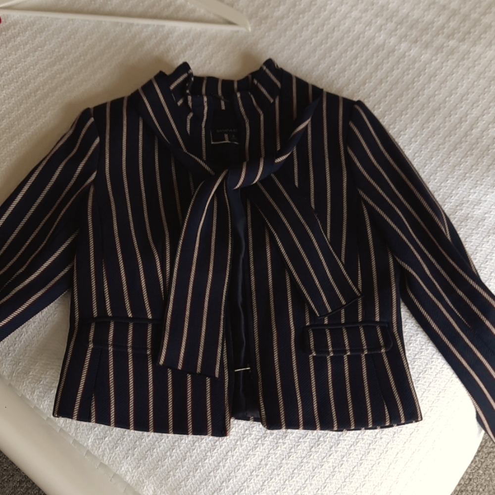 Banana Republic Navy Stripe Jacket